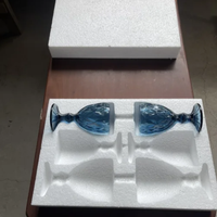 Offre Spéciale multicolore fête de mariage épais bleu Vintage Cocktail ambre gobelet verre à boire