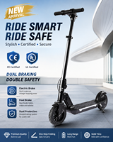 Vente flash : Trottinette électrique pliable à double freinage, étanche, avec éclairage LED, vitesse maximale de 19 km/h et batterie de 5,2 Ah