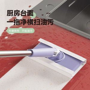 Mopa Rectangular de Microfibra con Clip Automático para Toallas, Uso Dual en Seco y Húmedo, Manos Libres, Mini Mopa Doméstica - Product Image 5