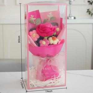 2025 prochain Offre Spéciale <span class=keywords><strong>à</strong></span> la main Crochet fleur Bouquet saint valentin cadeau pas cher fleur artificielle Rose Bouquet Artificiales - Product Image 2