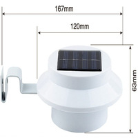 Lampe solaire LED pour l'extérieur, résistante à la pluie, avec panneau solaire, matériau ABS, durée d'éclairage de 6 à 12 heures