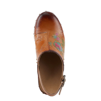 Mode Nouveau Designer Dames Bout Rond Chunky Talon Sandales En Cuir De Vache Rétro Rivet En Plein Air Confortable Plate-Forme Wedge Chaussures Femmes