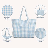 Sac de shopping promotionnel, durable, grande capacité, écologique, sans BPA, sac de plage extra-large, sac fourre-tout en lin rayé personnalisé
