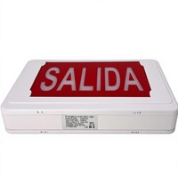 Spanisches Notausgangsschild mit LED-Beleuchtung, Evakuierungsschild-Lampe, Wand- und Deckenmontage-Gehäuse