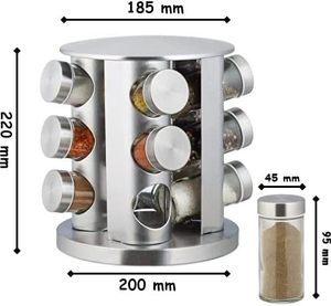 Support à Épices Rotatif en Acier Inoxydable Écologique en Forme d'Arbre pour Cuisine – Présentoir Amusant pour Bouteilles de Sel et Poivre - Product Image 3