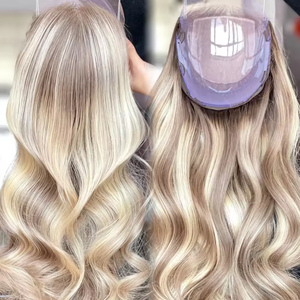 Shy 8*8 pulgadas Mini peluca encaje frontal Topper cabello humano Topper parte libre 4*4 Base de seda línea de cabello Natural nudos de lejía - Product Image 1