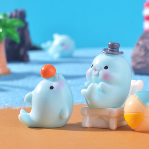 Los nuevos micro-objetos decorativos de paisajismo en miniatura de KI Huacui son creativos, realistas y lindos <span class=keywords><strong>delfines</strong></span> pequeños de resina con forma de animales marinos. - Product Image 1