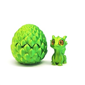 Set de Huevo de Dragón y Bebé Dragón Impresos en 3D Multicolor con Tapa Abatible - Figura de Modelo Creativa y Divertida - Product Image 6