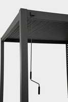Toit à lames orientables automatique en aluminium, imperméable, résistant, pergola de patio, gazebo, pavillon