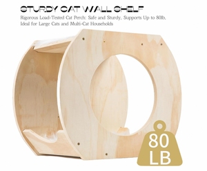 Tevredenheidsgarantie voor binnenhuis houten kattenklimwand, wandgemonteerd kattenrek, meubilair - Product Image 4