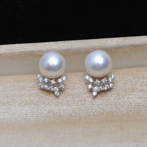 Wenchi S925 Argent Perle Baroque Crochet d'oreille en forme de feuille Composants de bijoux DIY pour femme Modèle Chine - Product Image 4