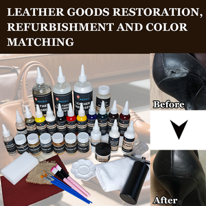 Kit de réparation et d'entretien du <span class=keywords><strong>cuir</strong></span>, grand ensemble, idéal pour nettoyer, réparer, colorer et entretenir les chaussures, les sacs, les canapés - Product Image 2