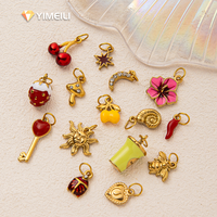 Charmes en acier inoxydable YML et personnalisés à faire soi-même, bijoux fantaisie, abeille, dégradé, fleur, cœur, matcha, pendentif tasse de matcha, PVD, fabrication de bijoux