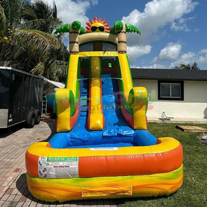 สไลเดอร์เป่าลมสำหรับสระว่ายน้ำผู้ใหญ่เด็กสไลเดอร์เป่าลมบ้านเด้งยักษ์ทำจากหินอ่อนเปียกแห้งใช้กลางแจ้ง - Product Image 5