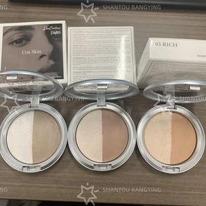 Brillo de contorno facial de etiqueta privada 2 en 1 <span class=keywords><strong>bronceador</strong></span> horneado prensado y paleta de polvos Resaltadores maquillaje - Product Image 6