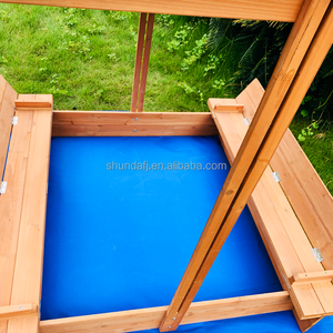 กล่องไม้เก็บของพับได้สำหรับเด็ก, กล่องทรายพร้อมฝาปิดกล่องเก็บของทำจากไม้ SDSB002 - Product Image 5