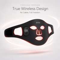 Masque facial électrique pour la thérapie faciale à domicile EYCO, lumière LED rouge et bleue 850 nm 630 nm