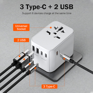 Worldplug Bộ Chuyển Đổi Sạc Điện Bộ Sạc Nhanh Gắn Tường Bộ Chuyển Đổi Thông Dụng Du Lịch <span class=keywords><strong>USB</strong></span> C Toàn Cầu - Product Image 6
