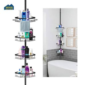 WEKIS - Organizador de Ducha Moderno de 4 Niveles, Resistente al Óxido, con Adhesivo para Montaje en Pared, para Almacenamiento en el Baño - Product Image 1