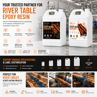 Résine époxy à faible odeur, zéro COV, 2:1, écologique, pour coulage profond, pour projets de tables rivière intérieures, sûre pour la maison, l'atelier, la menuiserie et la construction