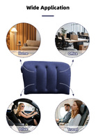 Oreiller gonflable adapté aux voyages et aux chaises de bureau ; Coussin de soutien double usage pour les voyages en avion et en voiture