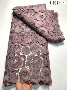 Encaje Soluble en agua suave de alta calidad, el más nuevo cordón grande, tela Aso Ebi, elegante y cómodo Colthe para vestido de novia - Product Image 6