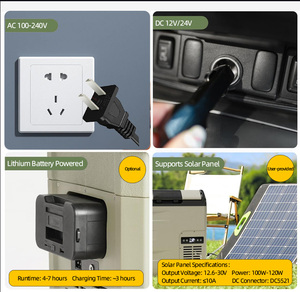 Mini-réfrigérateur portable chauffant pour voiture 10L 12V/24V avec compresseur de refroidissement -20°C~10°C, réfrigérateur-congélateur de camping - Product Image 4