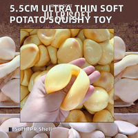 Jouet anti-stress en TPR souple et ultra-fin de 5,5 cm, en forme de pomme de terre vide, à remontée lente, fait main, pour enfants de 14 ans et plus