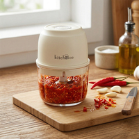IIIKITCHEN USB Draadloze Draagbare Elektrische Plastic Mini Hakselaar Stamper Voedselverwerker Huishoudelijke Blender & Babyvoedselmaker Veilig