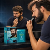 Crème colorante permanente pour barbe et cheveux HALAL 30ml*3, qualité supérieure, formule à base de plantes sans ammoniaque, couvre les cheveux gris pour tous types de cheveux