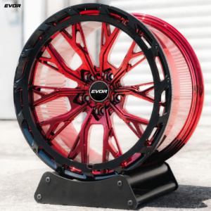 ล้อฟอร์จ EVOR สีแดงพรีเมียม สำหรับมาเซราติ ขนาด 17-22 นิ้ว รูน็อต 5x114.3 5x112 สำหรับรถยนต์ทุกประเภท 7 8 9 10 11 - Product Image 2