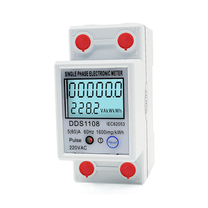 LCD 220Vac với đèn nền kỹ thuật số duy nhất giai đoạn thiết lập lại Zero năng lượng mét kWh Điện áp hiện tại Điện năng tiêu thụ mét - Product Image 1