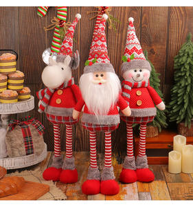 Gran oferta, adornos navideños, figura de Papá Noel, muñeco de nieve telescópico de pie, muñecos de adorno de alce para decoración de Navidad - Product Image 5