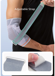 Thoáng khí dệt kim vải gel pad khuỷu tay nén tay áo quần vợt khuỷu tay cú đúp golfer khuỷu tay bảo vệ - Product Image 6