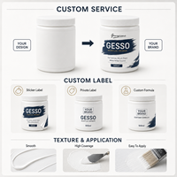 Giorgione Gesso Acrylique Blanc Personnalisé 500ml – Pâte de Modelage Texturée Transparente pour Artistes et Fournitures Artistiques