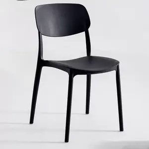 Meubles de salle à manger empilables en plastique PP modernes chaises de salle à manger de café chaise de salle à manger colorée nordique pour la maison