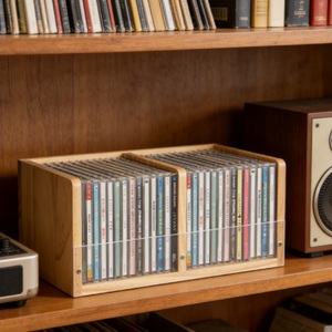 Organizador de CD de Madera Retro, Adecuado para la Organización de Escritorio, Protección y Almacenamiento de <span class=keywords><strong>CDs</strong></span> de Colección - Product Image 6