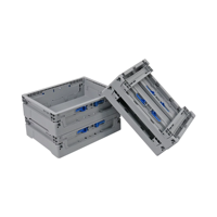 Caisse en plastique pliable conforme aux normes UE, solution de rangement et d'organisation multi-usages