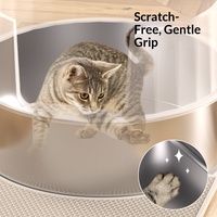 Bac à litière pour chat en acier inoxydable de style pot de fleurs, extra large, entièrement fermé, désodorisant, anti-odeurs, toilette pour chat