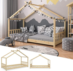 <span class=keywords><strong>Letto</strong></span> <span class=keywords><strong>Montessori</strong></span> per Bambini in Legno di Pino Massiccio, Ecologico e Durevole, Personalizzabile, Stile Casa - Product Image 2