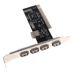 Hub PCI USB 2.0 a 5 Porte 480Mbps, Adattatore Controller Modulo USB 2.0 a 4 Porte per Computer <span class=keywords><strong>PC</strong></span> con Alimentazione - Product Image 4