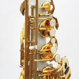 <span class=keywords><strong>Saxofón</strong></span> Tenor Barato al por Mayor, Cuerpo <span class=keywords><strong>de</strong></span> Laca Blanca con Llaves <span class=keywords><strong>de</strong></span> Laca Dorada, <span class=keywords><strong>Saxofón</strong></span> Tenor con <span class=keywords><strong>Boquilla</strong></span> - Product Image 2