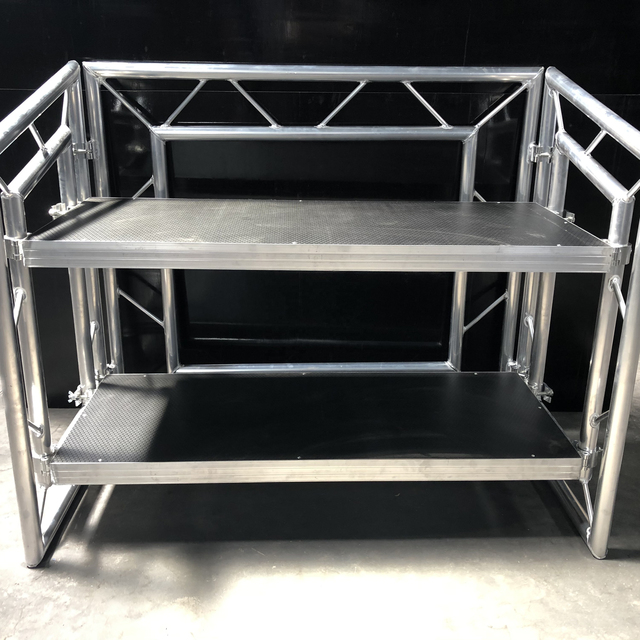 Aluminum Portable DJ Booth High Quality Assemble Headliner Mobile DJ Table for Night Bar