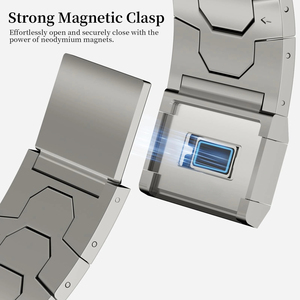 Cinturino per <span class=keywords><strong>Apple</strong></span> <span class=keywords><strong>Watch</strong></span> in Stile Iron Man con Chiusura Magnetica in Titanio per <span class=keywords><strong>Ultra</strong></span> 2 3 49mm 9 8 <span class=keywords><strong>7</strong></span> 45/44/42mm per Uomo e Donna - Product Image 3