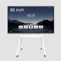 Tableau blanc interactif intelligent 4K de 86 pouces avec écran tactile et Wifi pour l'enseignement et les conférences
