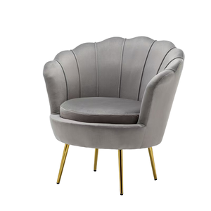 Fauteuil de salon commercial moderne de luxe en acier inoxydable avec pieds dorés, en similicuir, pour salon et hôtel - Product Image 3