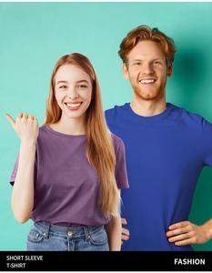 เสื้อยืดคอกลมผู้ชายผ้าฝ้ายแท้ 100% 190gsm  โลโก้สั่งทำได้ สีพื้น ใส่สบาย ขายส่งเสื้อยืดผู้ชาย - Product Image 5
