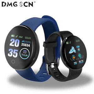 D18 ساعة ذكية للرجال معدل ضربات القلب BT Smartwatch ضغط الدم جولة اللياقة البدنية النوم المقتفي ساعة ذكية النساء لالروبوت IOS