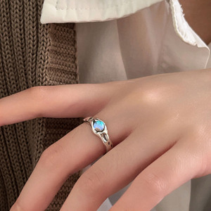 Yinruitai S925 Sterling Silver Luminous Blue Planet <b>Ring</b> For Women Simple Unique Design High End Luxury - Product Image 1