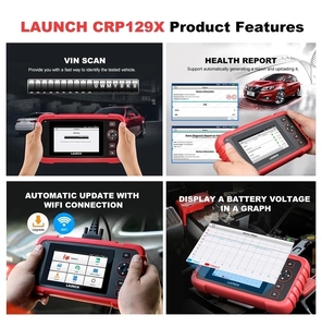 Herramienta de diagnóstico del lector de código del escáner del coche X431 CRP 129X OBD2 con reinicio para el motor ABS SRS PK - Product Image 4